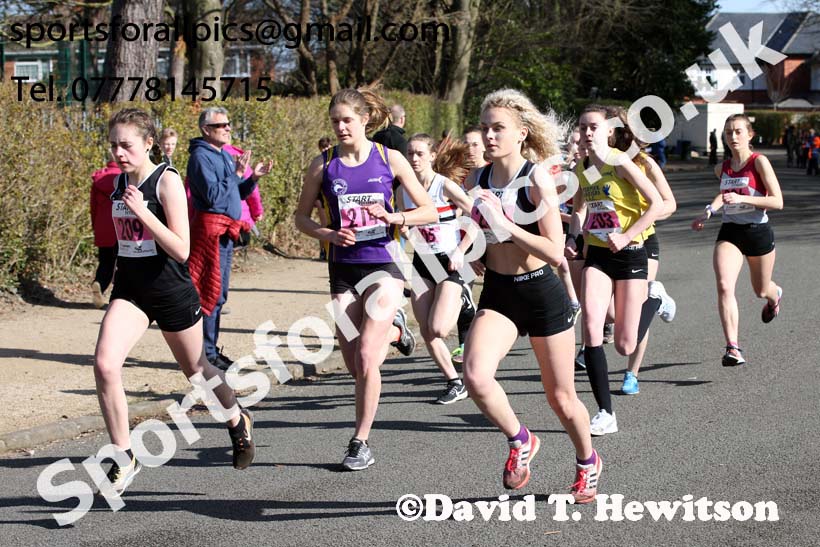 Womens under-17s Northern Athletics 5k Champs., Birkenhead Park. Photo: David T. Hewitson/Sports for All Pics